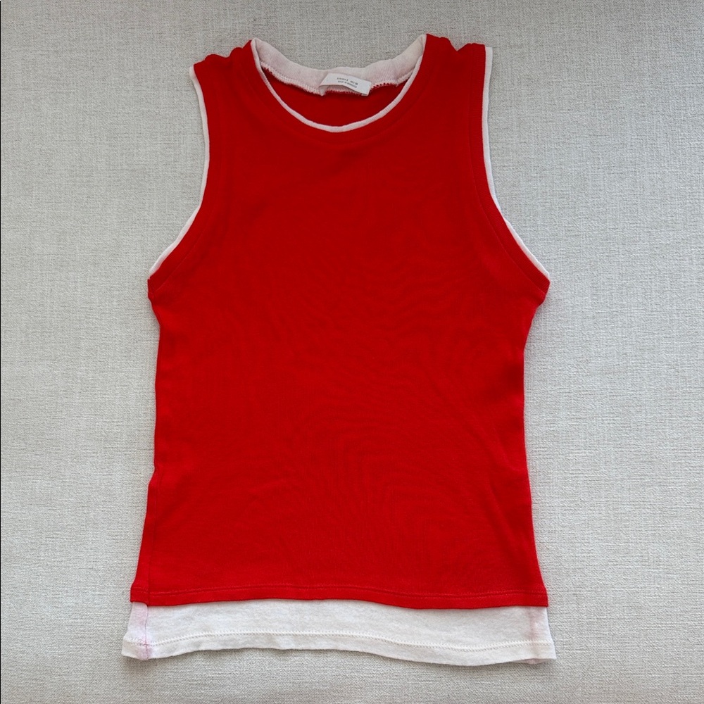 Zara Red Layered Tank Top